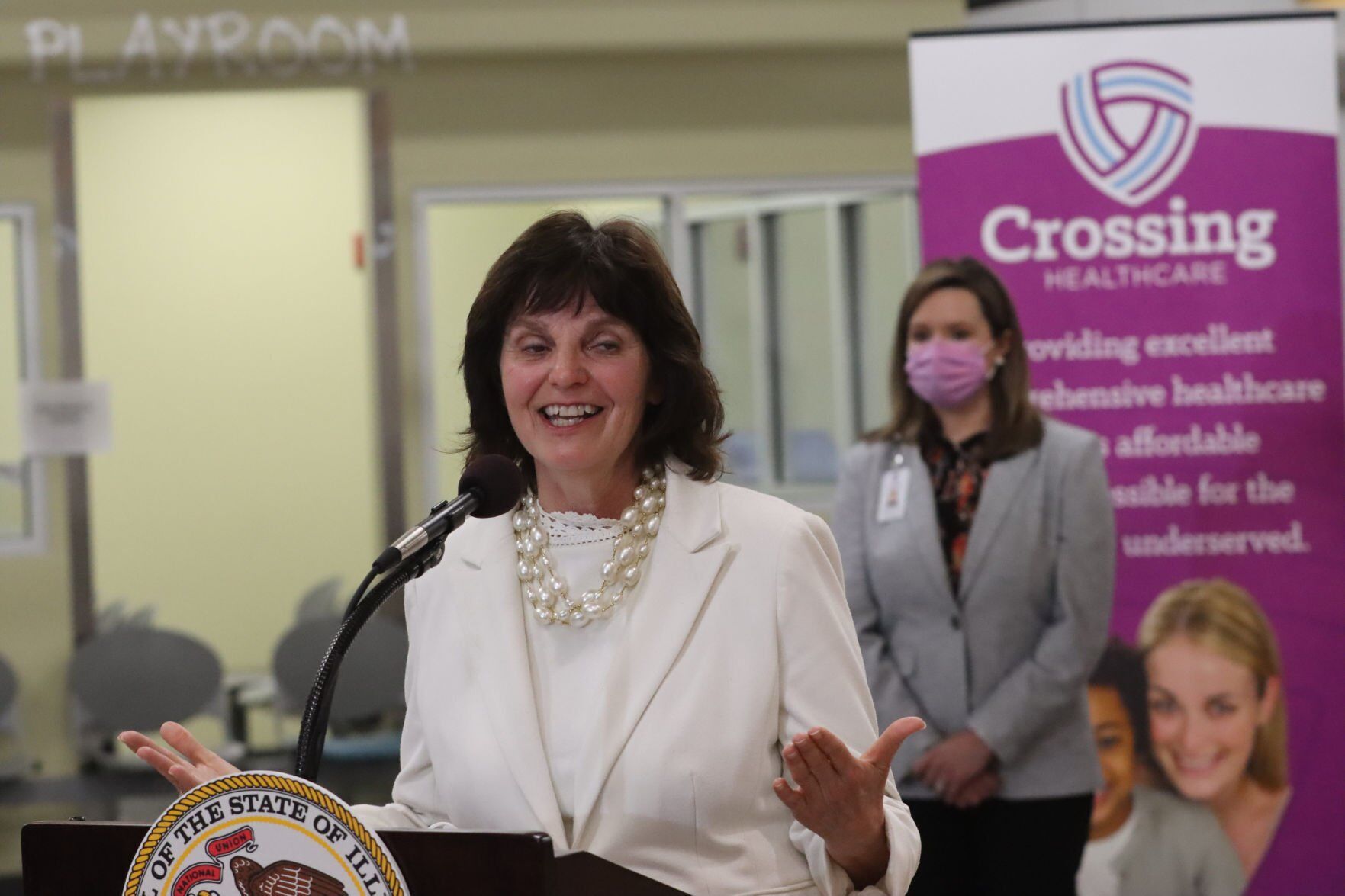 State Rep. Sue Scherer, D-Decatur